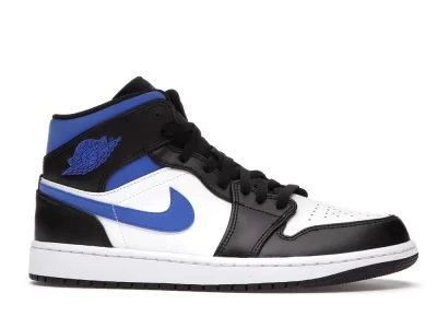 Air Jordan 1 Mid White Black Racer Blue