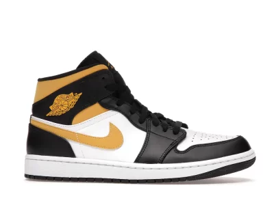 Air Jordan 1 Mid White Pollen Black